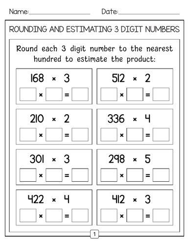 Rounding to Nearest Hundred and Ten For Estimating multiplication