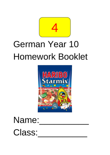 German GCSE Homework booklet 4
