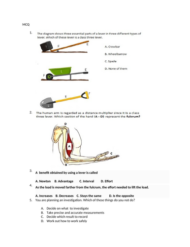 Examination/Test  papers for year 8 and 9 students (kS3)