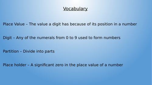 YEAR 5 Autumn 1 Term- Place Value lessons