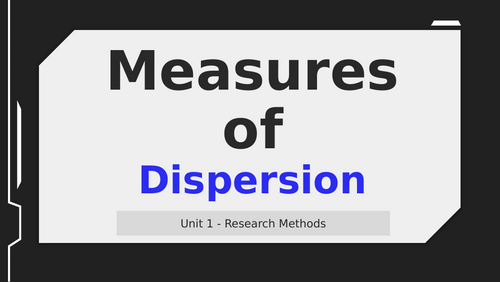 Measures of Dispersion (OCR Psychology)