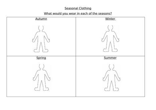 Seasonal Clothing Activity