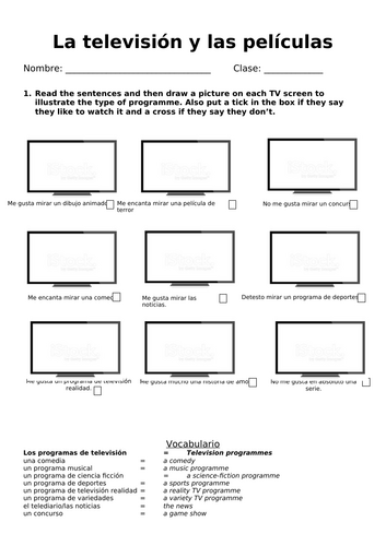 Las programas y las películas booklet