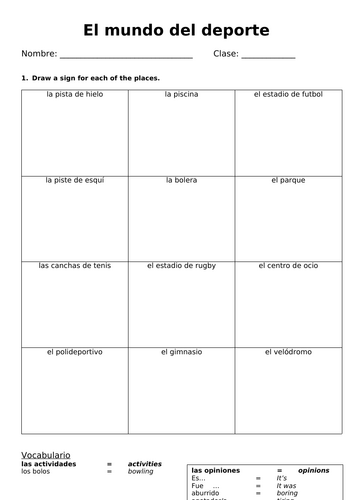 El mundo de deporte booklet