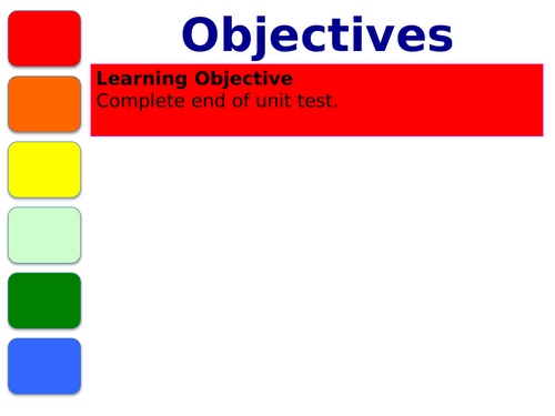 CAKE MAKING METHOD - END OF UNIT TEST