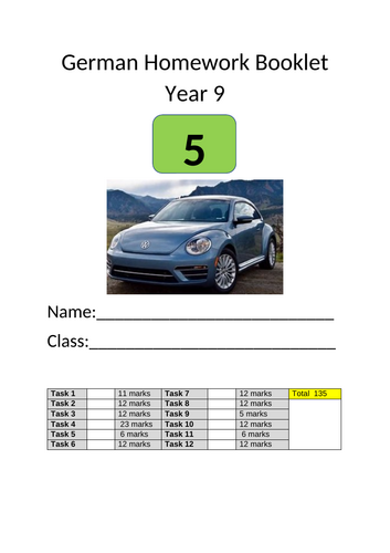 Stimmt 3 Green Homework booklet 5