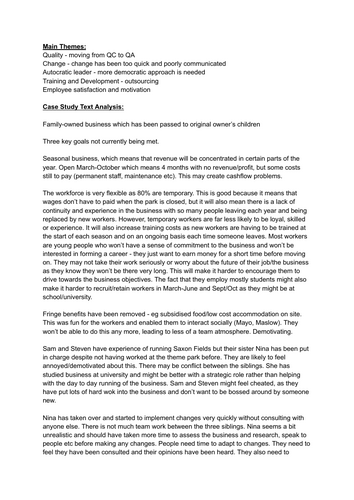 Unit 6 BTEC Level 3 Business Jan 24 Saxon Fields Notes