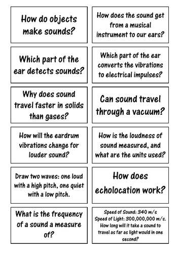 Sound & Hearing Revision - Quick on the Draw