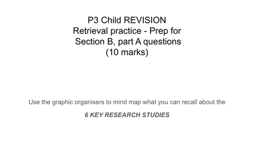 OCR Psychology A Level, Paper 3 Revision Graphic Organiser CHILD, Part B-SecA