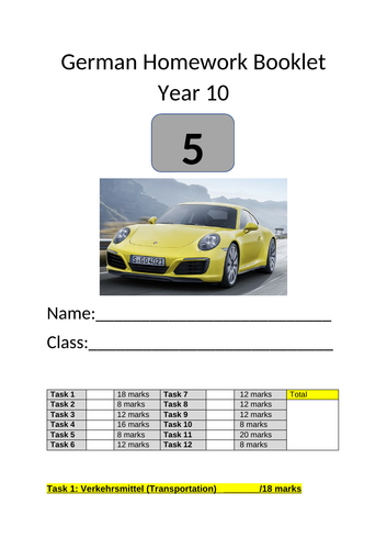 Year 10 Homework Booklet 5