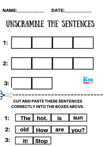 Sentence Worksheets Teaching Resources