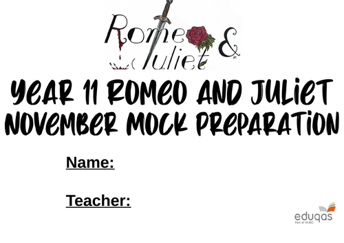 Eduqas GCSE English Literature Romeo and Juliet Revision Guide Support
