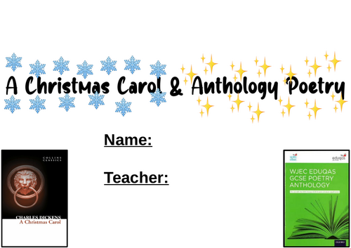 Eduqas GCSE English Literature Revision Guide Resource Support - Anthology Poetry /A Christmas Carol