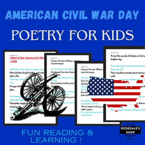 American Civil War Day ~ POEM for12th April "Echoes of Valor” ~ POETRY for Kids: FUN READING!