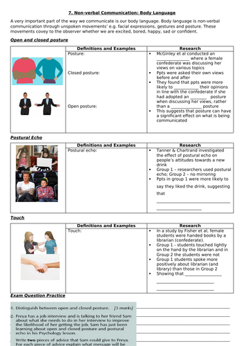 AQA GCSE Psychology: Paper 2 - Language, Thought & Communication BUNDLE