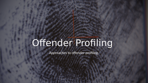 Offender Profiling (Top Down Approach)