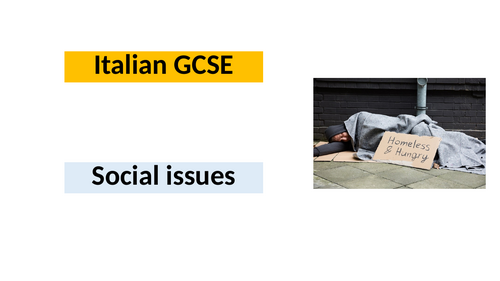 Italian GCSE Social issues