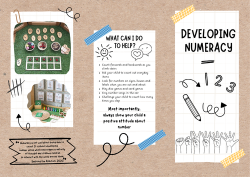 Parent/Staff Leaflet - Developing Early Numeracy