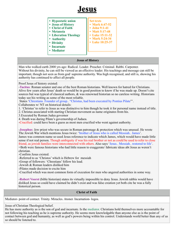 A* OCR Religious Studies DCT Revision: The Person of Jesus | Teaching ...