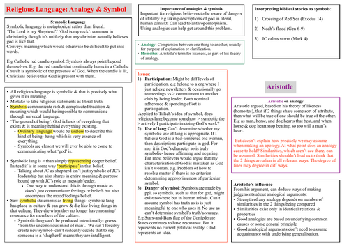 A* OCR Religious Studies Philosophy Revision: Religious Language