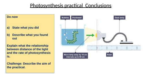 GCSE - Rate of Photosynthesis RP follow up