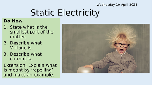 KS3 - Electricity: Static