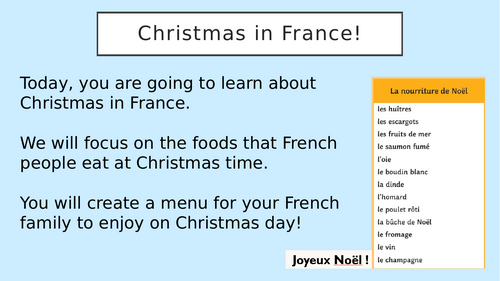 French - Christmas foods