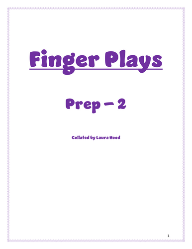Nursery Rhymes & Finger Plays