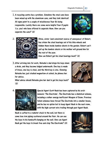Magnetic Problems Worksheet