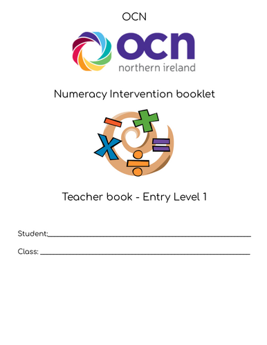 OCN Numeracy Entry Level 1 - Student and Teacher workbooks