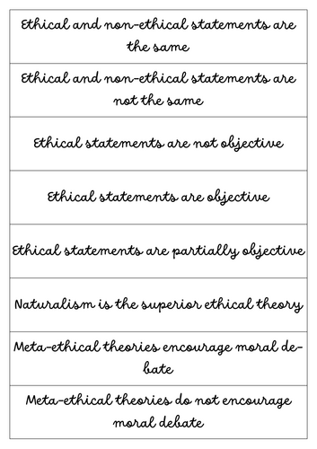 A-Level RS: Naturalism Evaluation Scavenger Hunt - Eduqas Ethics