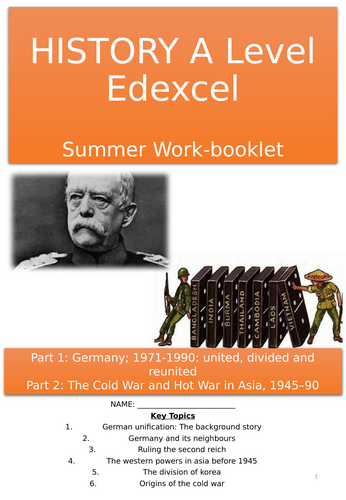 Germany United, Divided and Reunited Early Workbook