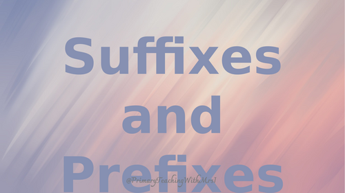 SATs revision suffix and prefix