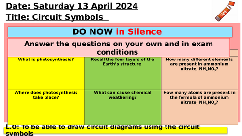 KS3 - Circuit Symbols