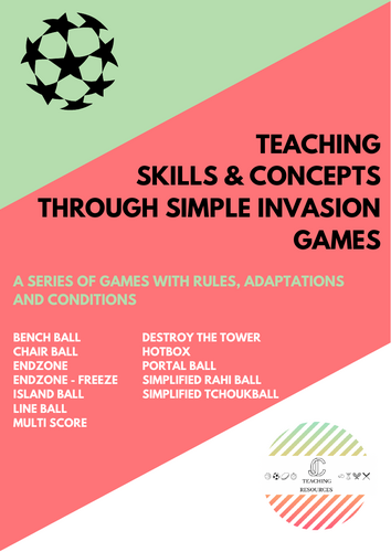 TEACHING  SKILLS & CONCEPTS  THROUGH SIMPLE INVASION GAMES