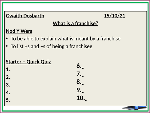 6. Franchising (part 1)