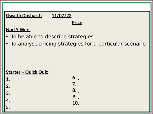 39. Pricing (part 2)