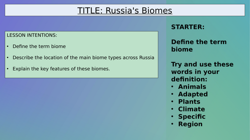 Russia Biomes | Teaching Resources