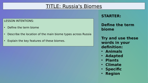Russia Biomes