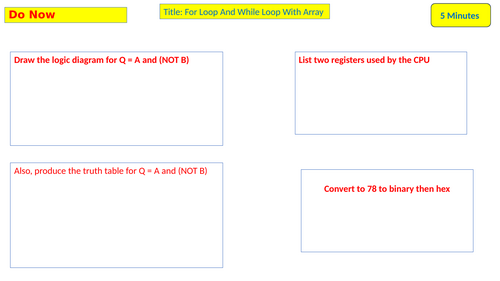 Loops with Array | Teaching Resources