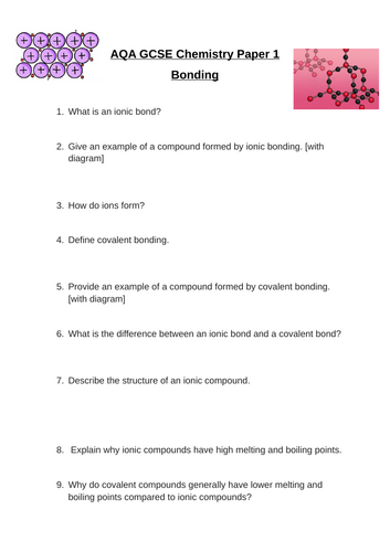 AQA Structure and Bonding Questions