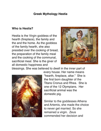 Greek Mythology and Legends: Hestia