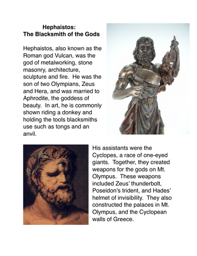 Greek Mythology and Legends: Hephaistos