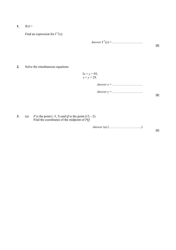 Maths GCE O level -All topics  Exam questions & answers [bundle pack]