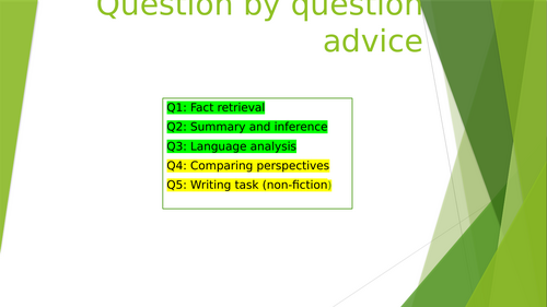 AQA Language Paper 2 Q by Q advice