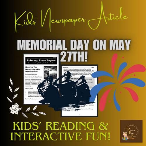 27th May: Memorial Day Occasion for Kids to Read & Learn!