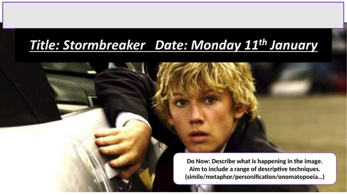 KS3 Stormbreaker COVER LESSON