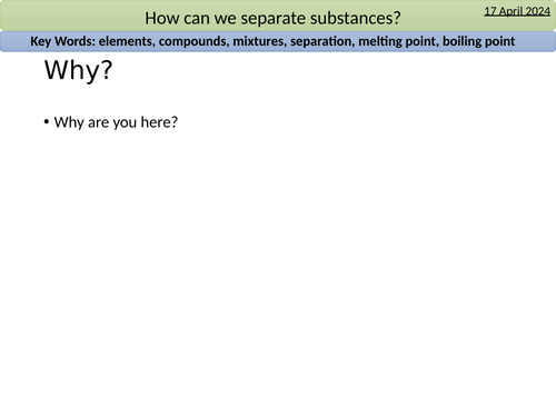 IB Chemistry - Separating mixtures