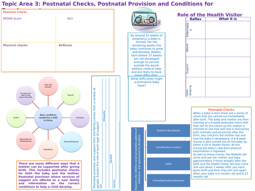 R057 Topic Area 3 Postnatal checks, care and conditions for development