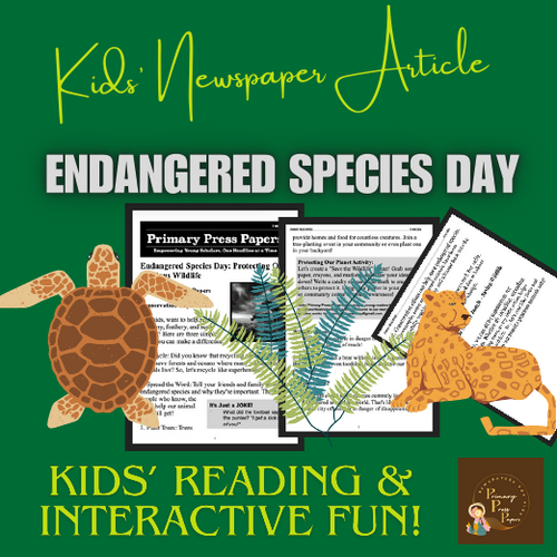 Endangered Species Day: Protecting Our Precious Wildlife Reading & Activity!